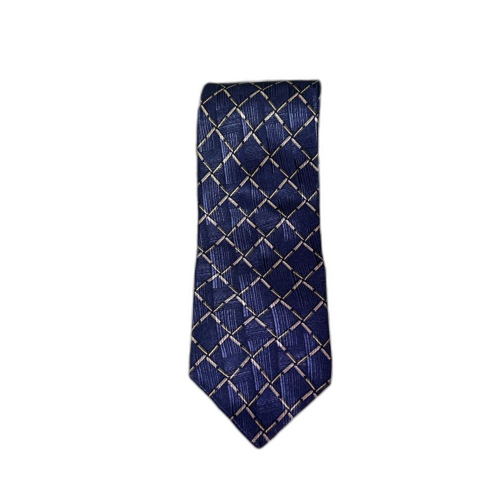 Bill Blass Blue Geometric Silk Tie Mexico